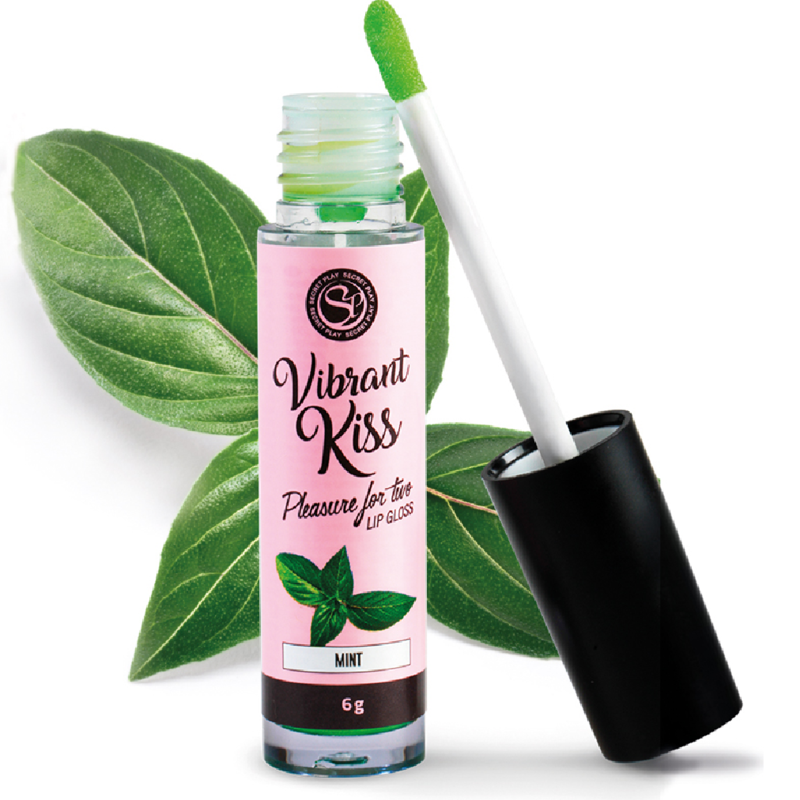 Vibratore lucida labbra kiss menta di Secretplay
