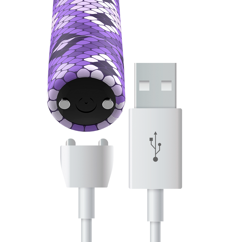 Gadget erotico rechargeable Snake purple bullet 10v di Custom Bullets, immagine 5