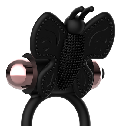 Anello pene farfalla con vibratore Nero/oro di Coquette Chic Desire, immagine 4
