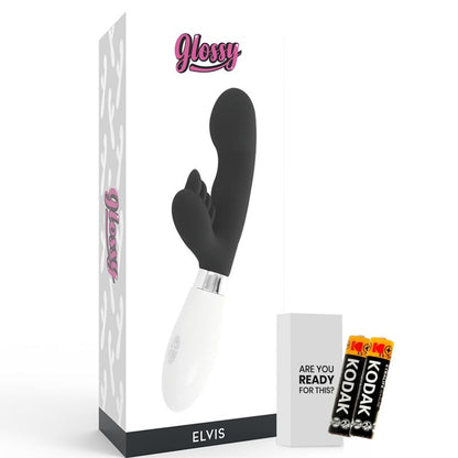 Vibratore rabbit Elvis nero di Glossy, immagine 5