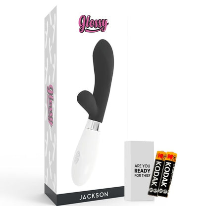 Vibratore rabbit Jackson nero di Glossy, immagine 5