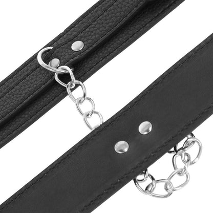 Manette in pelle strutturata nera di Darkness, immagine 3