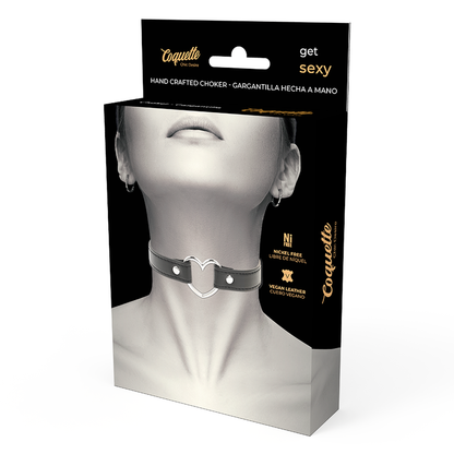 Collana in pelle vegana accessorio cuore donna di Coquette Chic Desire, immagine 5