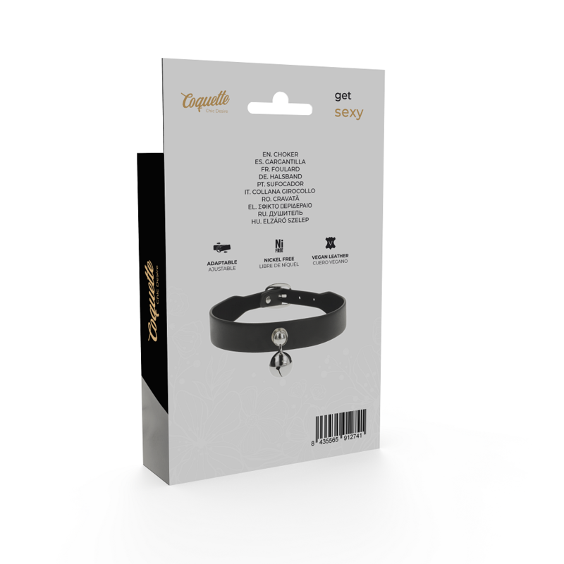 Collana in pelle vegana accessorio donna con Sonaglio di Coquette Chic Desire, immagine 6