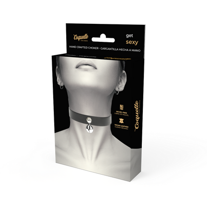 Collana in pelle vegana accessorio donna con Sonaglio di Coquette Chic Desire, immagine 5