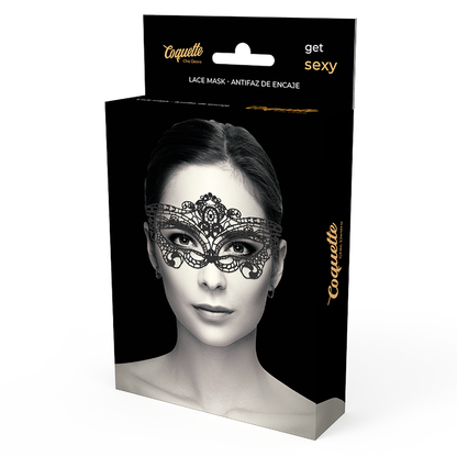 Maschera in fine pizzo nero di Coquette Chic Desire, immagine 5