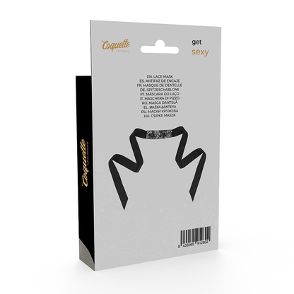 Maschera in pizzo nero con nastro di Coquette Chic Desire, immagine 6