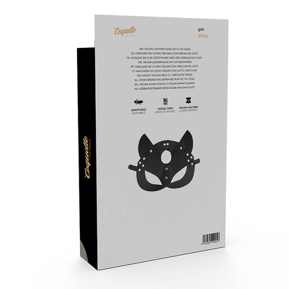 Maschera vegana in pelle con orecchie di gatto di Coquette Chic Desire, immagine 6