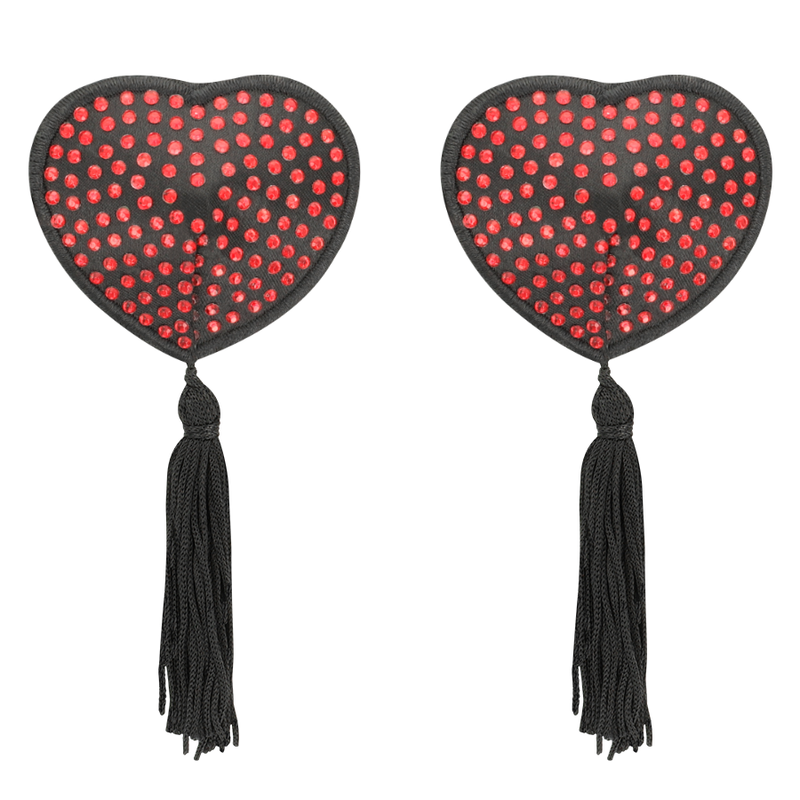 Copri capezzoli cuore nero / rosso di Coquette Chic Desire, immagine 3