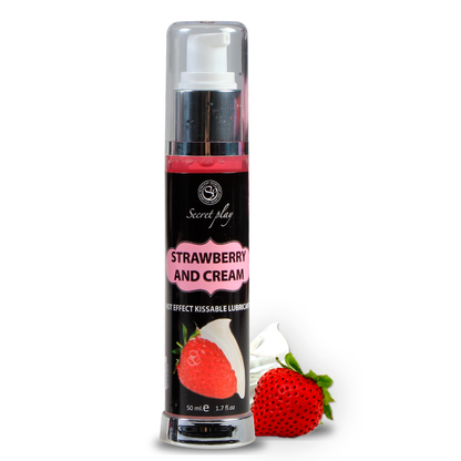 Lubrificante 2-1 effetto calore fragola e crema 50 ml di Secretplay