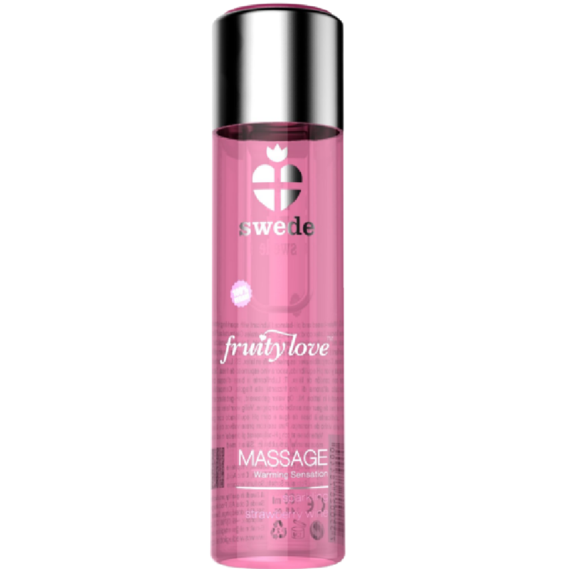 Fruity love effetto riscaldante olio da massaggio vino fragola fragola 120 ml di Swede