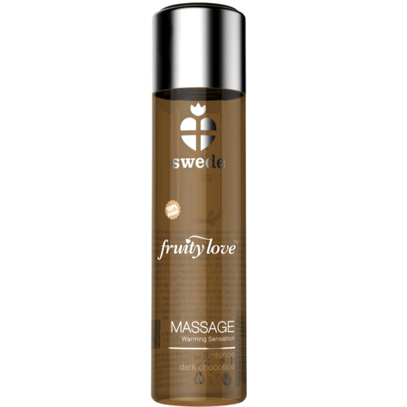 Olio da massaggio Fruity love effetto riscaldante cioccolato Fondente intenso 120 ml di Swede