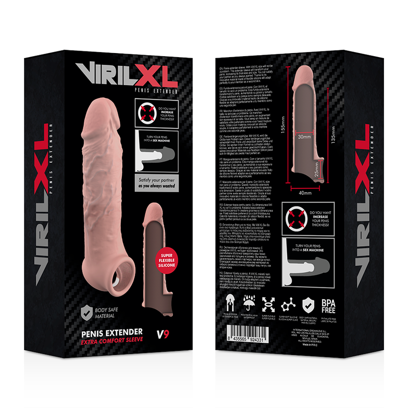 Estensione naturale del pene in silicone liquido V9 di Virilxl, immagine 9