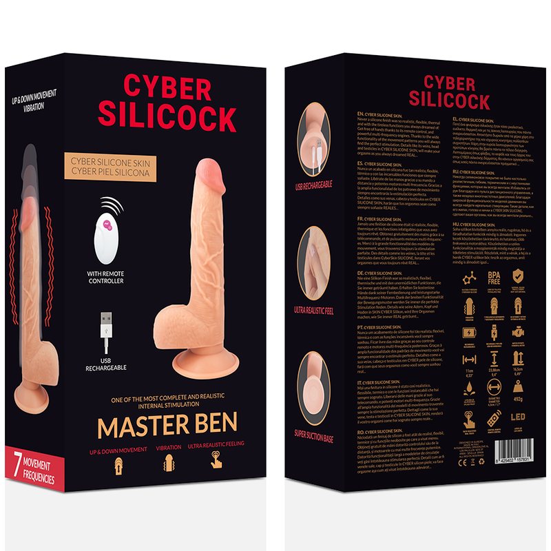 Ovetto vibrante telecomando realistic master ben 23.88 cm Ø 4.3 cm, immagine 7