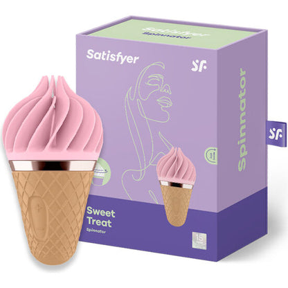 Sex toy sweet Treat Spinnator marrone e rosa di Satisfyer, immagine 2