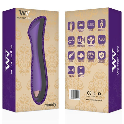Vibratore ricaricabile in silicone punto k Mandy di Womanvibe, immagine 2