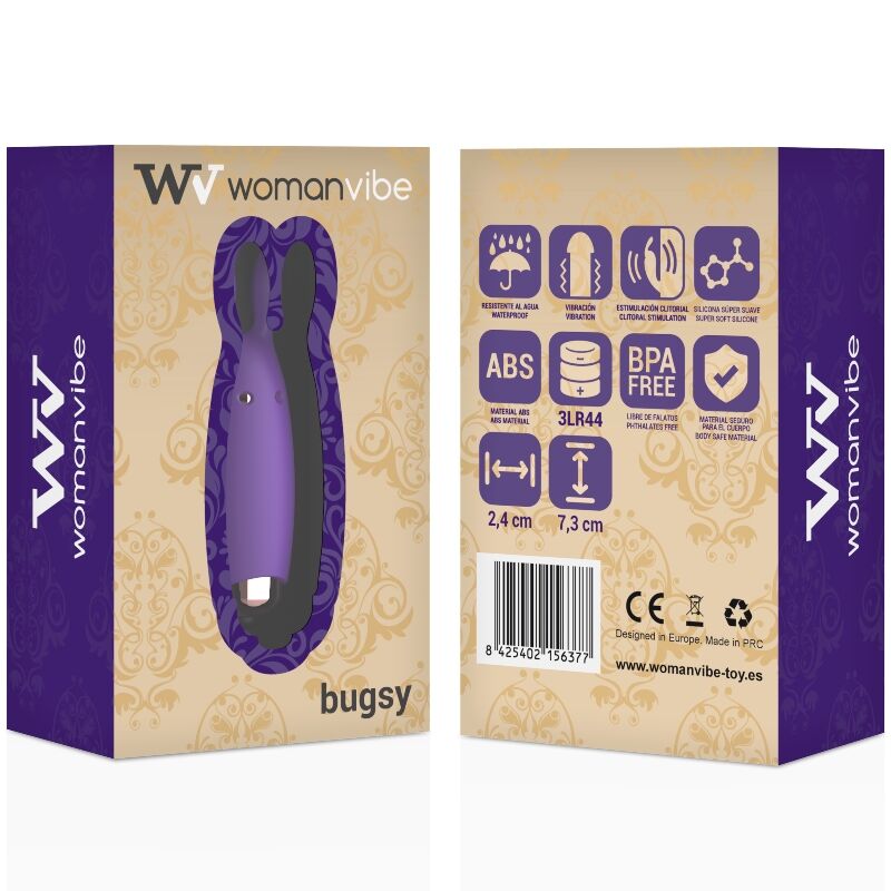 Stimolatore in silicone Bugsy di Womanvibe, immagine 2