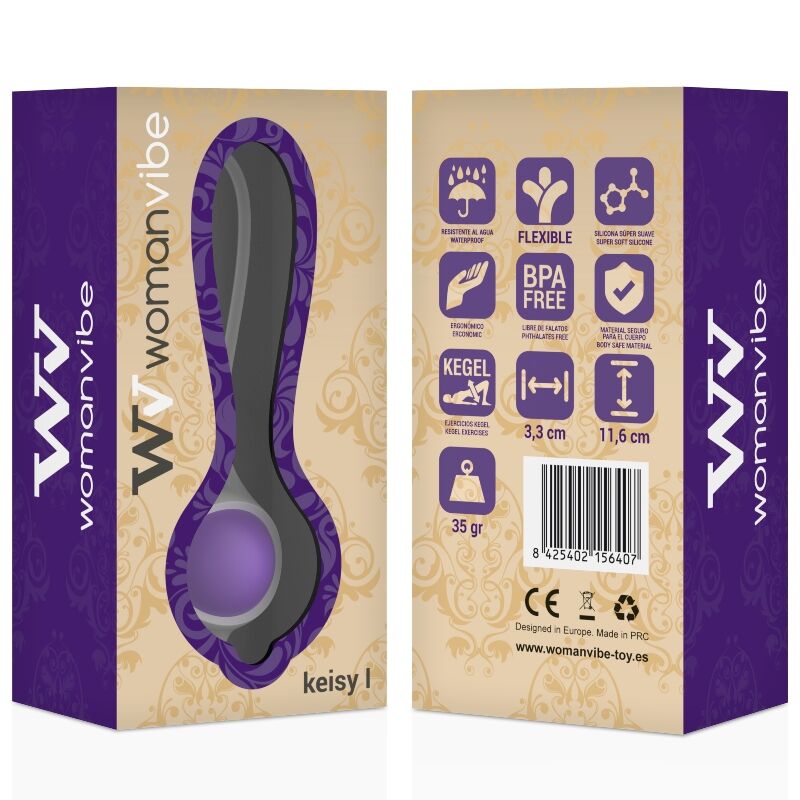 Sfere vaginali Keisy i ball Geisha silicone di Womanvibe, immagine 2
