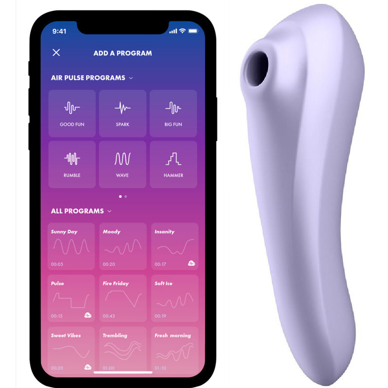Vibratore dual pleasure air pulse Mauve di Satisfyer