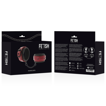 Manette vegan in pelle con fodera in neoprene di Fetish Submissive Dark Room, immagine 7