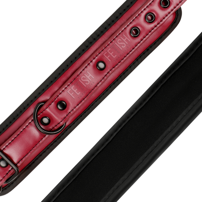 Manette vegan in pelle con fodera in neoprene di Fetish Submissive Dark Room, immagine 6