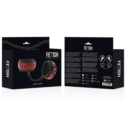 Manette alla caviglia vegan in pelle con fodera in neoprene di Fetish Submissive Dark Room, immagine 8