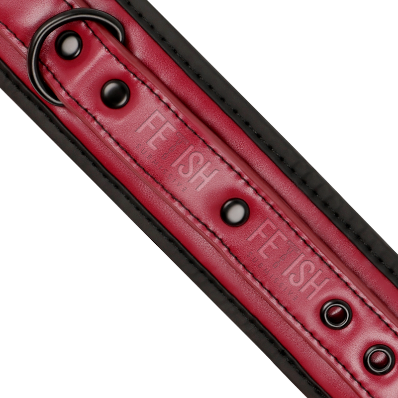 Manette alla caviglia vegan in pelle con fodera in neoprene di Fetish Submissive Dark Room, immagine 4