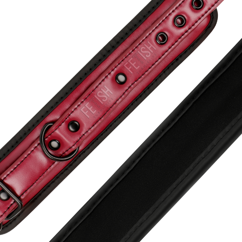 Manette alla caviglia vegan in pelle con fodera in neoprene di Fetish Submissive Dark Room, immagine 6