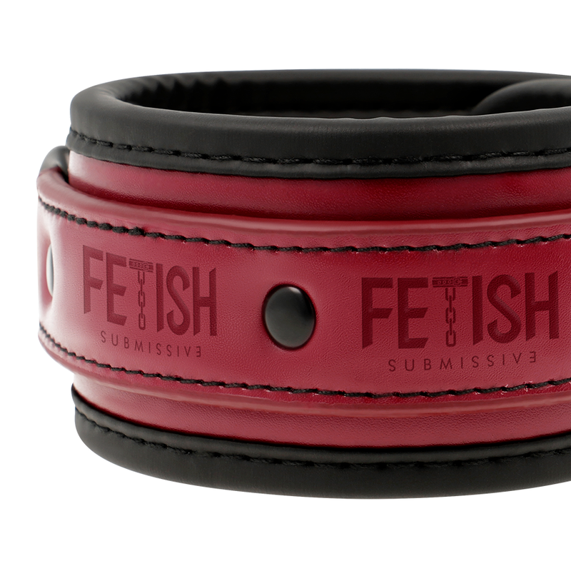 Manette alla caviglia vegan in pelle con fodera in neoprene di Fetish Submissive Dark Room, immagine 7