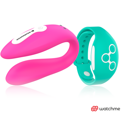 Vibratore watchme a doppia tecnologia fucsia / acqua di mare di Wearwatch, immagine 2