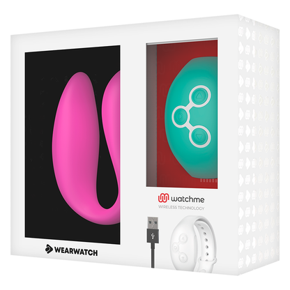 Vibratore watchme a doppia tecnologia fucsia / acqua di mare di Wearwatch, immagine 7