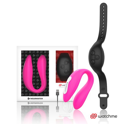 Vibratore watchme doppia tecnologia Fucsia/azabache di Wearwatch