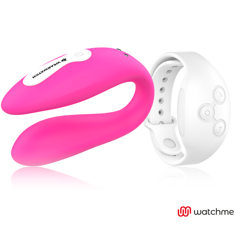 Vibratore a doppia Watchme tecnologia fucsia / Neve di Wearwatch, immagine 2