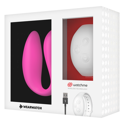 Vibratore a doppia Watchme tecnologia fucsia / Neve di Wearwatch, immagine 6
