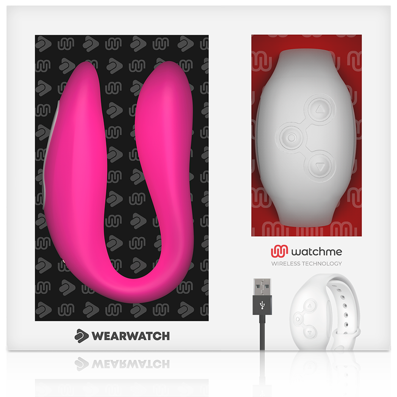Vibratore a doppia Watchme tecnologia fucsia / Neve di Wearwatch, immagine 7