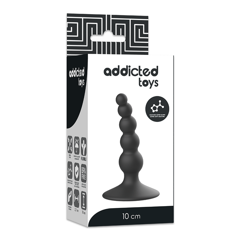 Plug sessuale anale 10 cm nero di Addicted Toys, immagine 5