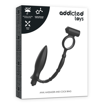 Plug anale con anello vibrante di Addicted Toys, immagine 6