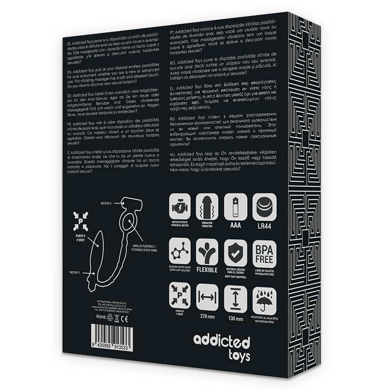 Plug anale con anello vibrante di Addicted Toys, immagine 7