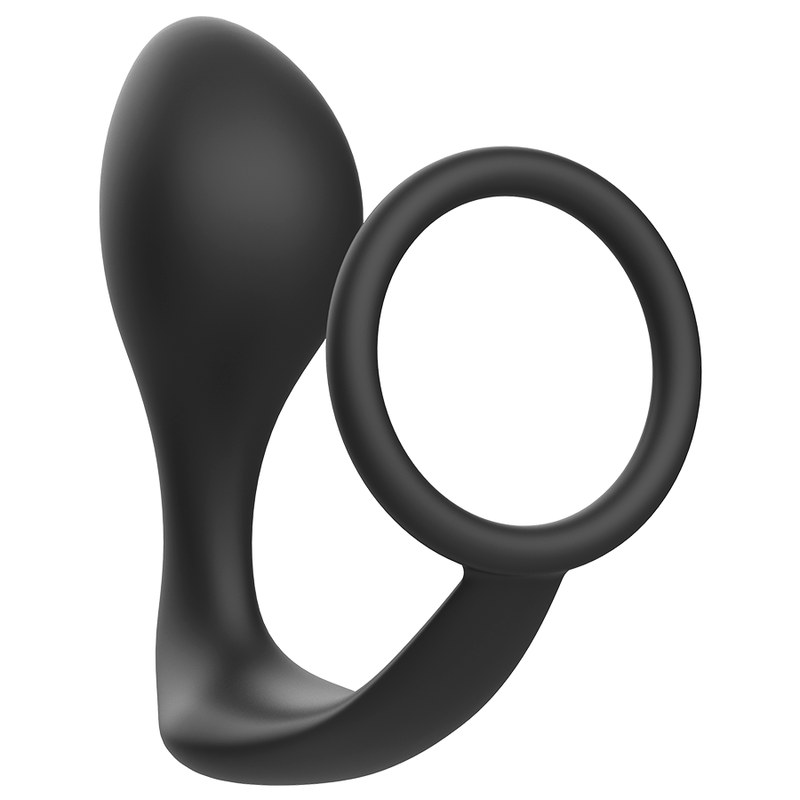Plug anale con anello in silicone nero di Addicted Toys, immagine 3
