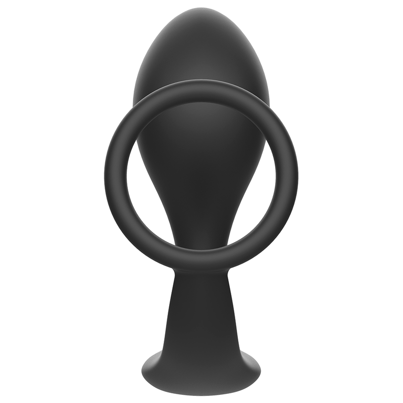 Plug anale con anello in silicone nero di Addicted Toys, immagine 4