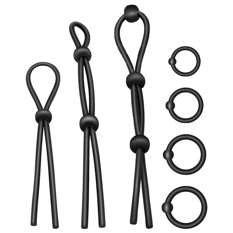 Set di anelli per il pene flessibili in silicone 7 pezzi di Addicted Toys, immagine 2